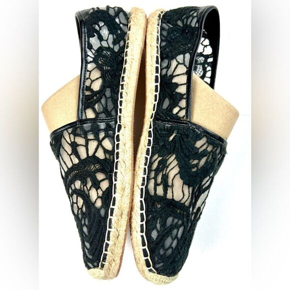 Rebecca Minkoff Jenny Black and Tan Espadrille Flats - Picture 6 of 11